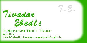 tivadar ebedli business card